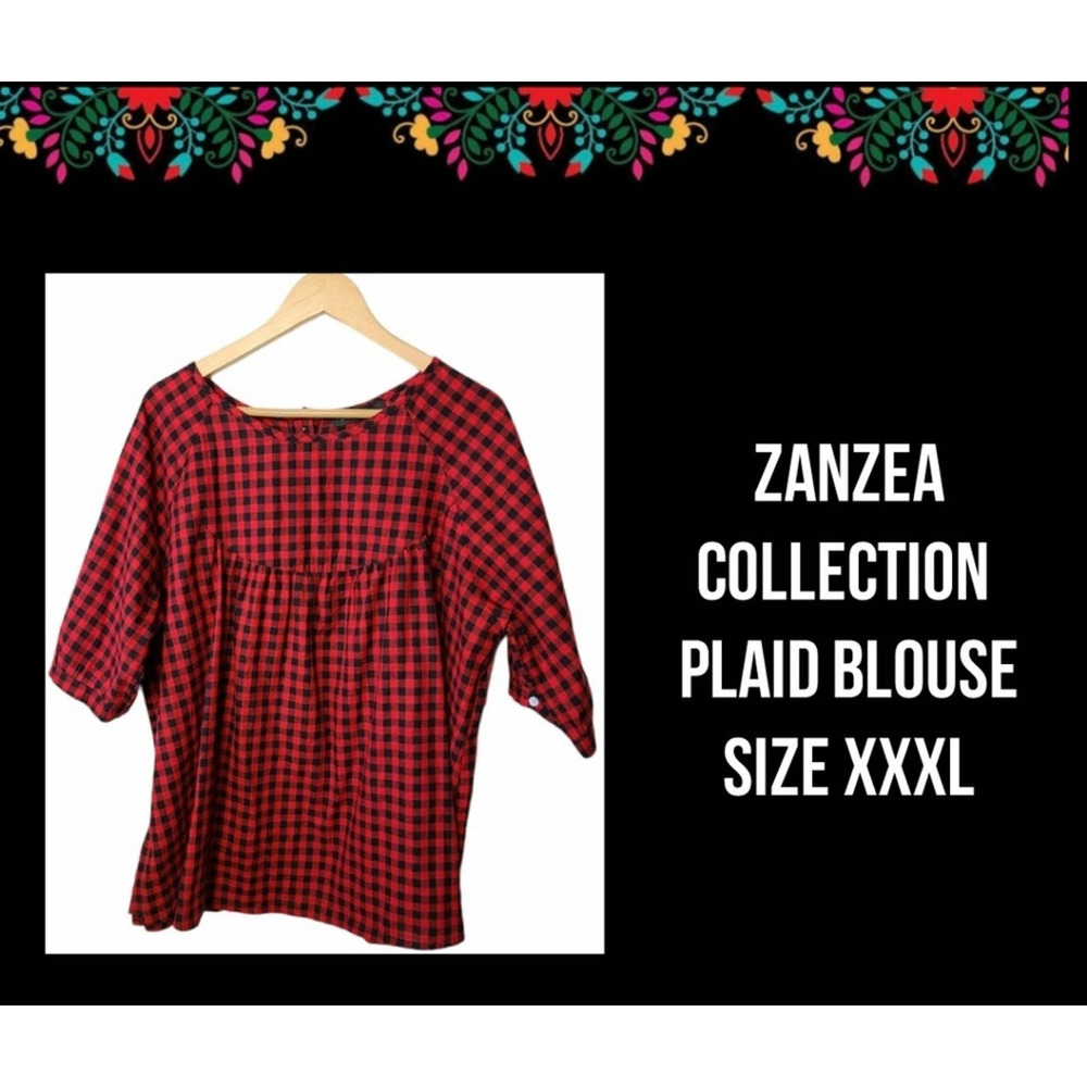 ZANZEA | PLAID BLOUSE | SIZE XXXL - Picture 1 of 14